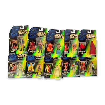 10pc Kenner Star Wars The Power of the Force Action Figures