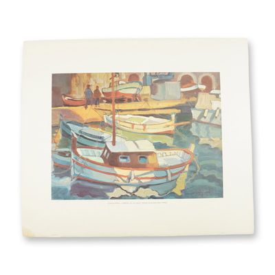 Charles Pardell Lithograph, Harbour, Numbered
