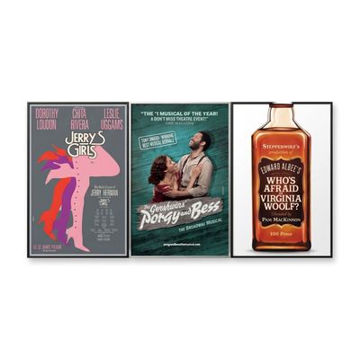 3pc Framed Broadway Theatrical Posters