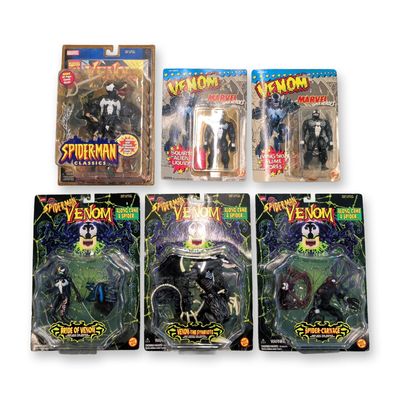 6pc Toy Biz Marvel Comics Venom Action Figurines