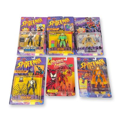 6pc Toy Biz Marvel Comics Spider-Man Action Figurines