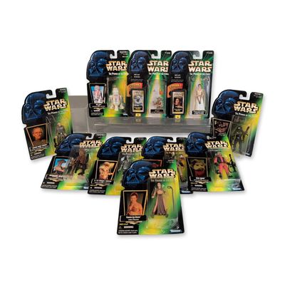 10pc Kenner & Hasbro Star Wars Power of the Force Action Figure Collection