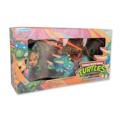 Playmates 1992 Teenage Mutant Ninja Turtles Cave-Turtle Leo and Dingy Dino