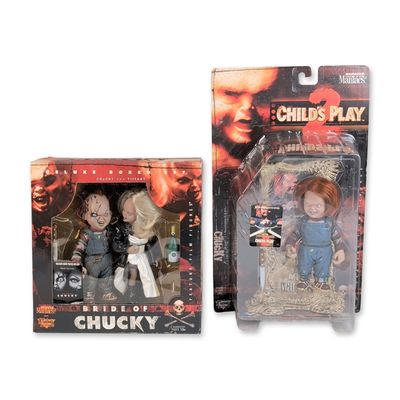 Two McFarlane Toys Movie Maniacs 2 Chucky Action Figure