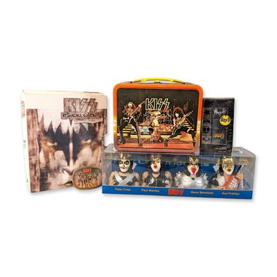 5pc Collection of KISS Band Themed Merchandise and Memorabilia