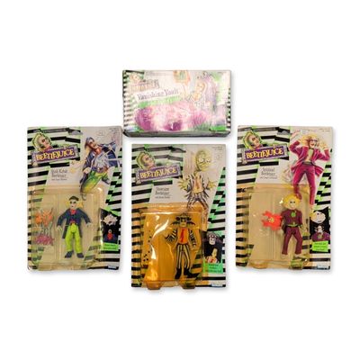 4pc Kenner Beetlejuice Figures and Playset Group