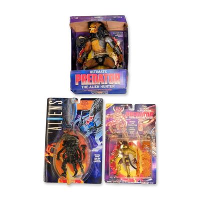 3pc Kenner Aliens and Predator Action Figures