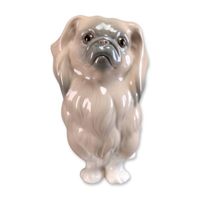 Lladro Spanish Porcelain Pekingese Dog Figurine, Model 4641