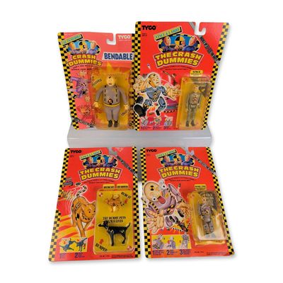 4pc Tyco The Incredible Crash Dummies Carded Figure Collection