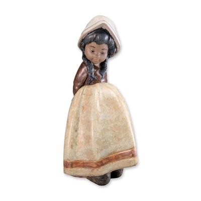 Lladro Spain Gres Porcelain Lonely Figurine, Model 2076