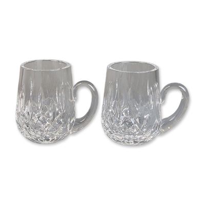 Pair of Waterford Crystal Tankards, Lismore