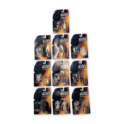 10pc Kenner Star Wars The Power of the Force Action Figures
