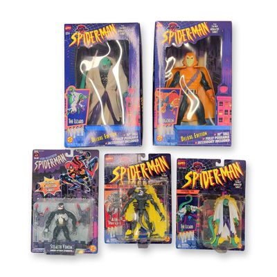 5pc Toy Biz Marvel Spider-Man Action Figurine Collection