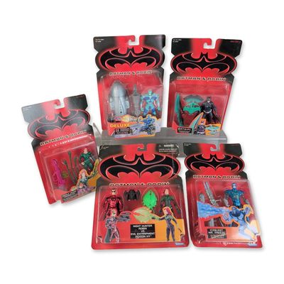 5pc Kenner Batman & Robin Action Figures