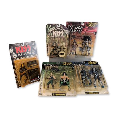 5pc McFarlane Toys KISS Psycho Circus Action Figure Collection