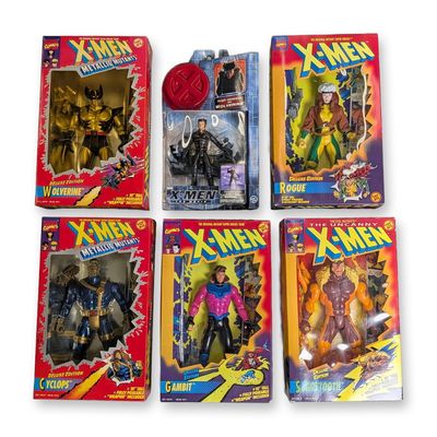 6pc Toy Biz Marvel X-Men Deluxe Edition Action Figures