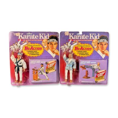2pc Remco The Karate Kid Tri-Action Action Figurines