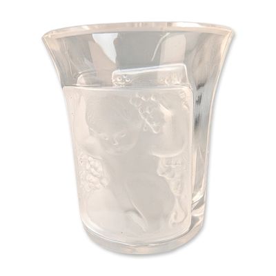 Lalique France Frosted Crystal Enfants Shot Glass
