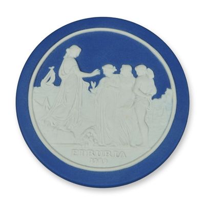Wedgwood Royal Blue Jasperware Sydney Cove Medallion for the Australian Bicentennial