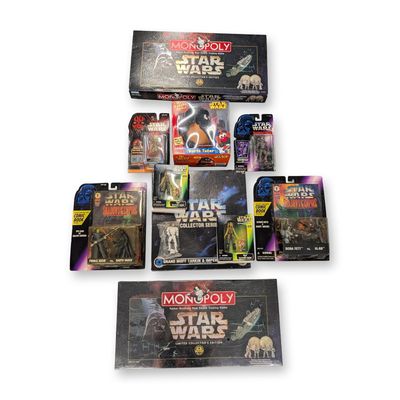 A Collection of Star Wars Monopoly and Kenner Action Figures