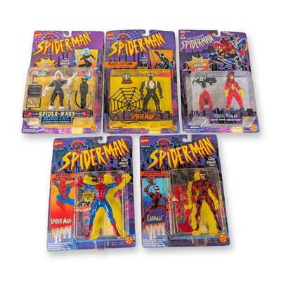 5pc Toy Biz Marvel Comics Spider-Man Animated Series Action Figurines