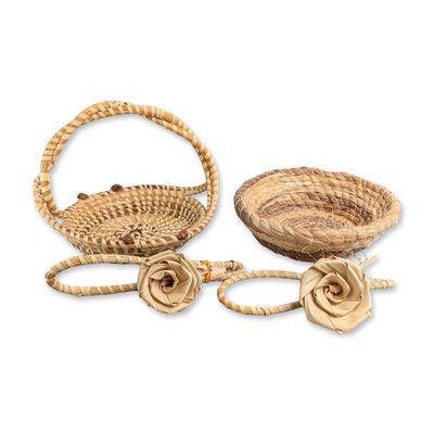 4pc South Carolina Sweetgrass Basketry Collection