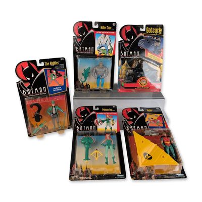 5pc Kenner Batman The Animated Series Figures and Vehicle Group