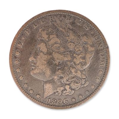 1896-O US Morgan Silver One Dollar Coin, Circulated
