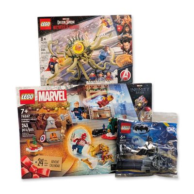 3pc LEGO Marvel & DC Building Sets - 30653, 76205, & 76267