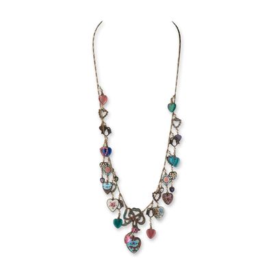 Glass Works Studio Romantic and Victorian-Revival Multi-Charm Necklace