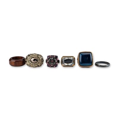 6pc Fashion and Cocktail Rings