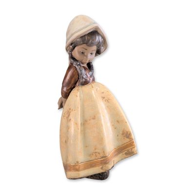 Lladro Spain Gres Porcelain Lonely Figurine, Model 2076