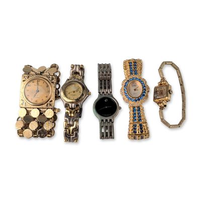 5pc Movado, Vendome, and Other Vintage Ladies Wristwatches