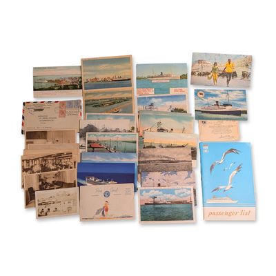 Collection of Vintage Maritime Postcards and Cruise Ephemera