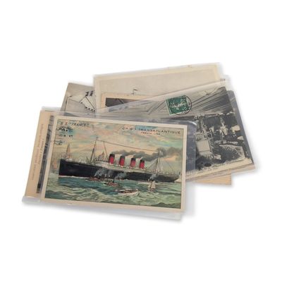 10pc Collection of SS France Ocean Liner Postcards