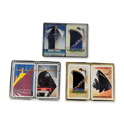 Three Sets of Piatnik Art Deco Playing Cards