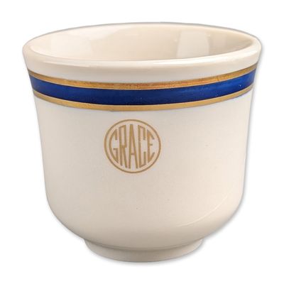 Grace Line Steamship China Vitreous Demitasse Cup