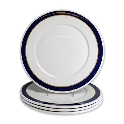 4pc Figgjo Norway SS Norway Porcelain Service Plate Set