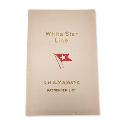 White Star Line RMS Majestic 1930 Passenger List