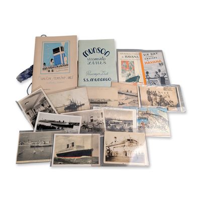 16pc Munson and Ward Line Maritime Ephemera Collection