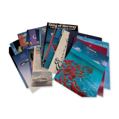 Collection of 1990s Cruise Brochures and Travel Ephemera