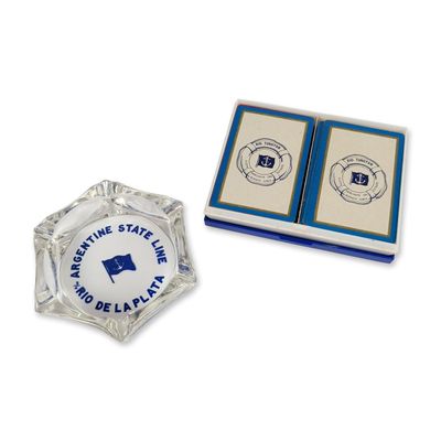 2pc Argentine State Line Maritime Memorabilia Grouping