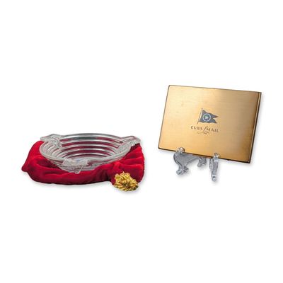 2pc Elgin American Cuba Mail Line Case and Ashtray