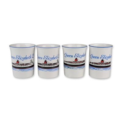 4pc Group of Sherwood Staffordshire QE2 Commemorative Mugs