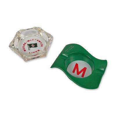 2pc Moore-McCormack Lines Maritime Advertising Ashtrays