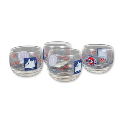 4pc P&O Steamship Company S/S Florida Souvenir Glasses