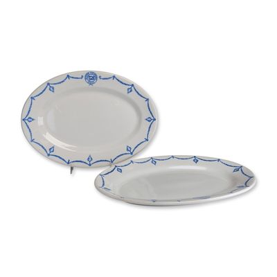 2pc Munson Steamship Lines Atlantic Pattern Serving Platters