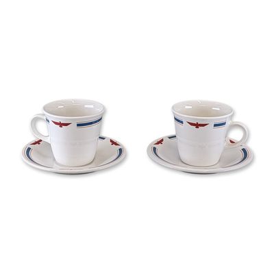4pc Corning American President Lines Cups and Saucers