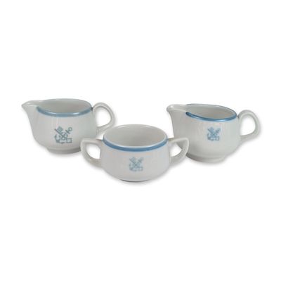 3pc Rosenthal for Norddeutscher Lloyd Ocean Liner Miniature Tableware Grouping