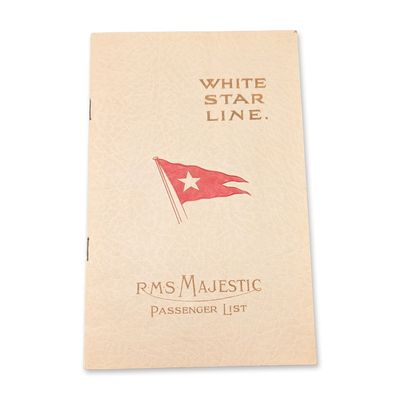 RMS Majestic White Star Line 1928 First-Class Passenger List